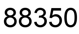 Número 88350 imagen negro