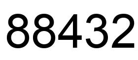 Number 88432 black image