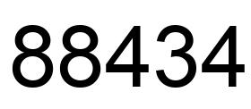 Number 88434 black image