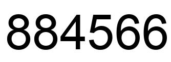 Number 884566 black image