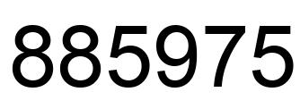 Number 885975 black image