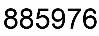 Number 885976 black image