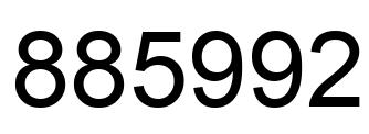 Number 885992 black image