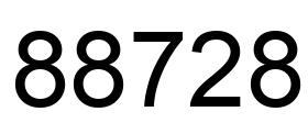 Number 88728 black image