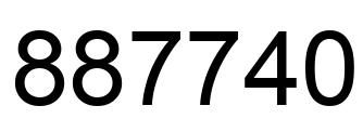 Número 887740 imagen negro