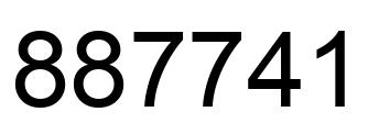 Número 887741 imagen negro