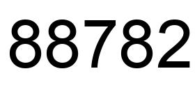 Número 88782 imagen negro