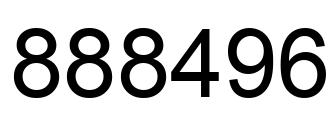 Number 888496 black image