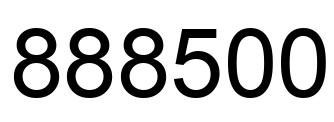 Number 888500 black image