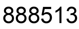 Number 888513 black image