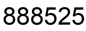 Number 888525 black image