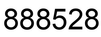 Number 888528 black image