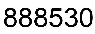 Number 888530 black image