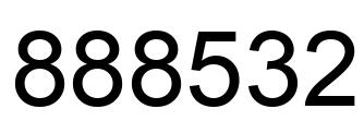 Number 888532 black image