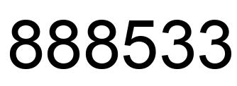Number 888533 black image