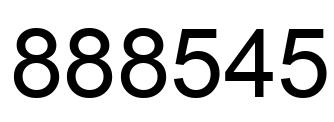 Number 888545 black image