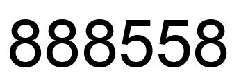 Número 888558 imagen negro