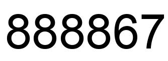 Number 888867 black image