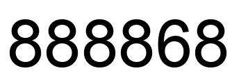 Number 888868 black image