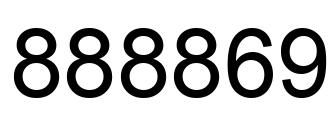Number 888869 black image