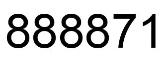 Number 888871 black image