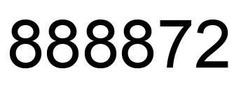 Number 888872 black image