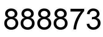Number 888873 black image