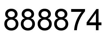 Number 888874 black image