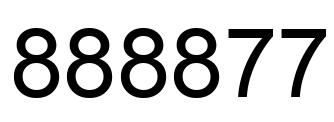 Number 888877 black image