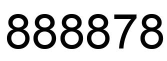 Number 888878 black image