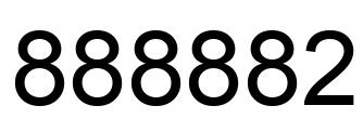 Number 888882 black image