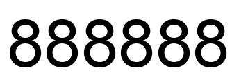 Number 888888 black image