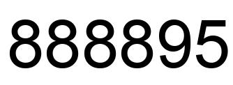 Number 888895 black image