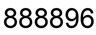 Number 888896 black image