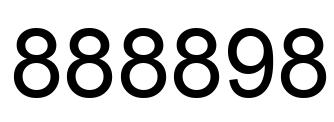 Number 888898 black image