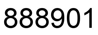 Number 888901 black image
