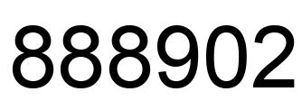 Number 888902 black image