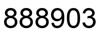 Number 888903 black image