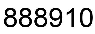 Number 888910 black image