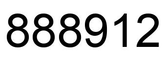 Number 888912 black image