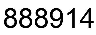 Number 888914 black image