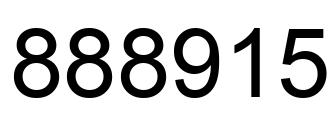 Number 888915 black image