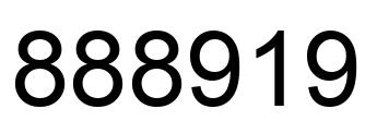 Number 888919 black image
