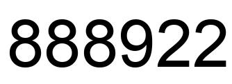 Number 888922 black image