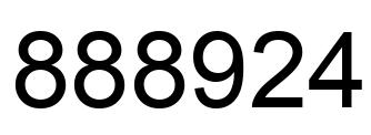 Number 888924 black image