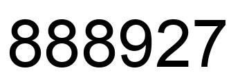 Number 888927 black image