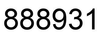 Number 888931 black image