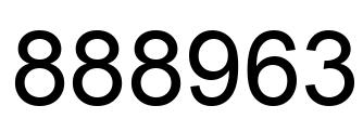 Number 888963 black image