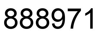 Number 888971 black image