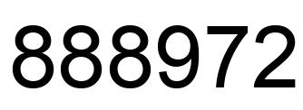 Number 888972 black image